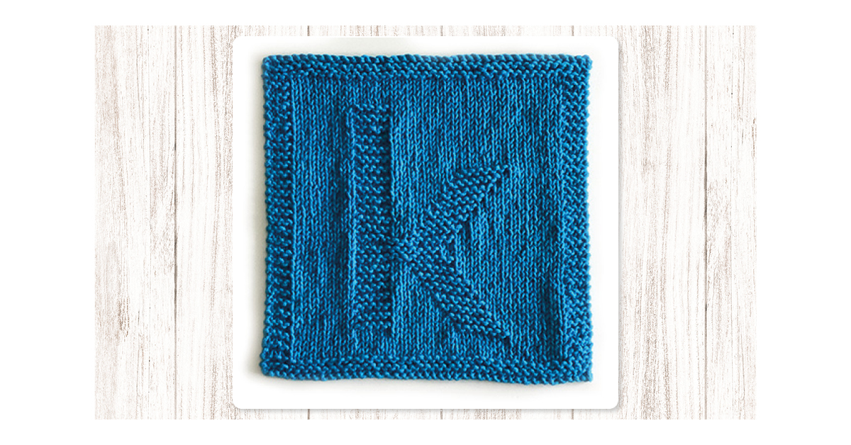 How to Knit the Lowercase Letter k: Free Alphabet Block Pattern - Oh La ...