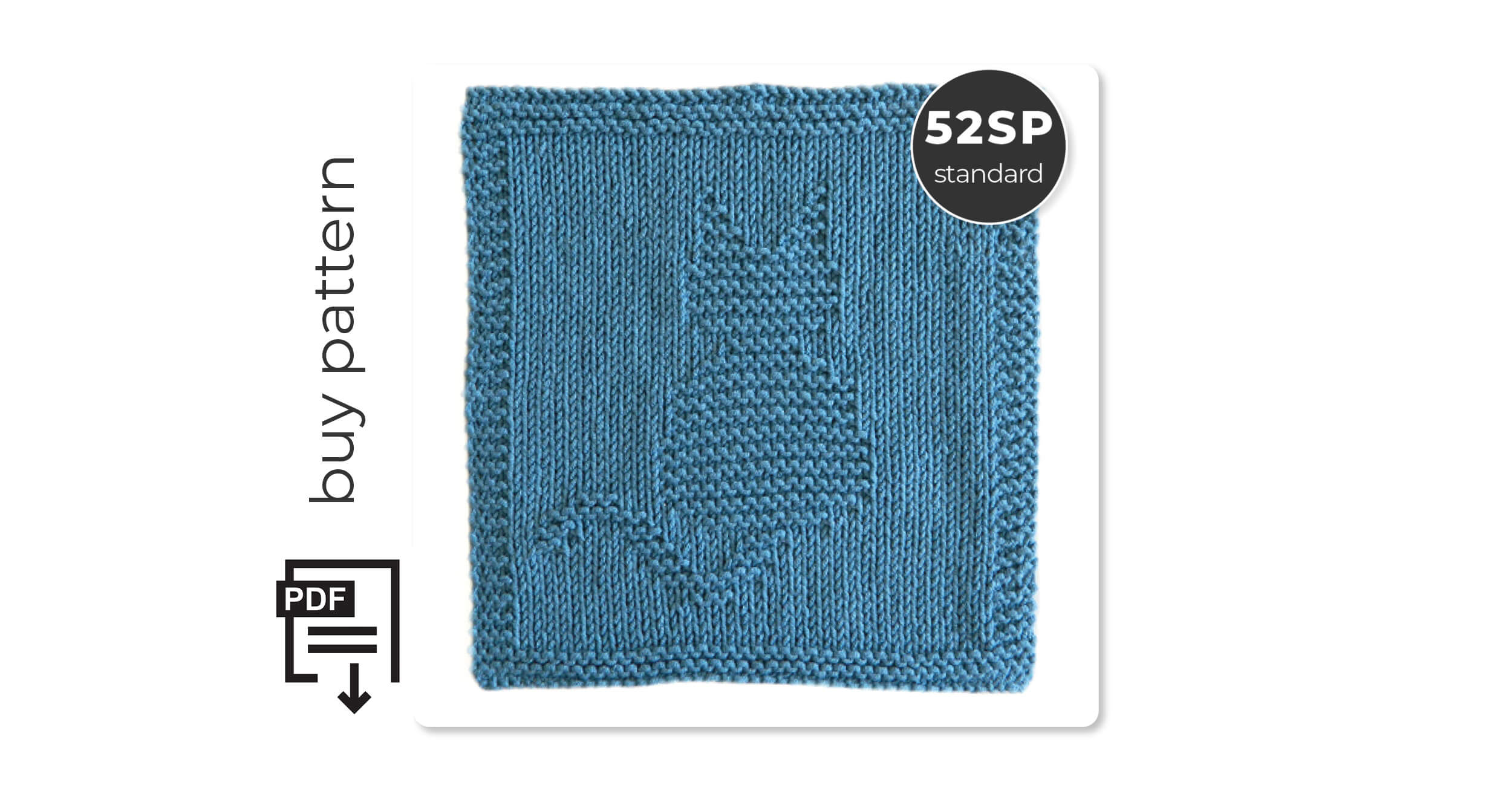 Cat Dishcloth knitting pattern (52SP sized) | Oh La Lana!