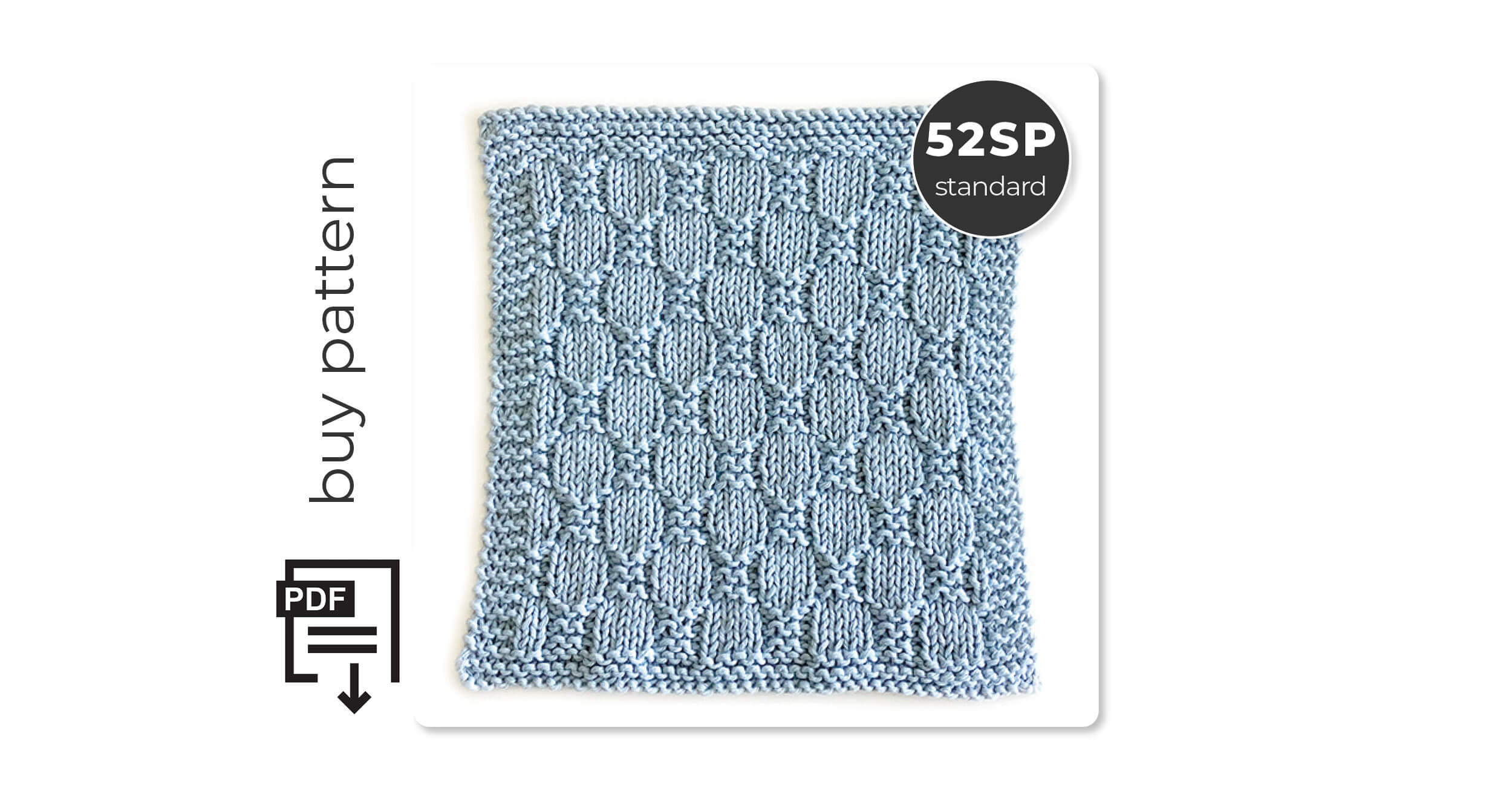 CHECKERBOARD dishcloth knitting pattern (PDF) - Oh La Lana!